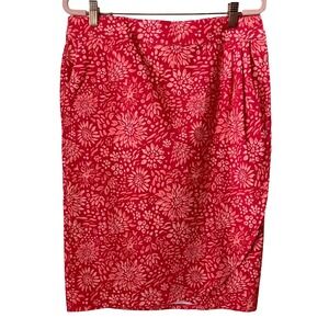 RipSkirt Skirt Womens Medium Pink Red Floral Wrap Hawaiian Athletic Resortwear